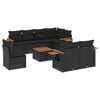 vidaXL Patio Sofa Set 9-Posti Black