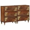 vidaXL Credenza con cassetto 2 pcs marrone ambrato 60 x 33 x 75 cm