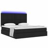 vidaXL Letto con contenitore e LED Nero 160 x 200 cm Poliestere