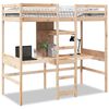 vidaXL Giroletto Soppalco senza Materasso 75x190cm Legno Massello Pino
