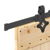 vidaXL Porta Scorrevole con Set Hardware 95x210 cm Legno Massello Pino