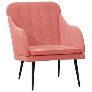 vidaXL Poltrona Rosa 63x76x80 cm Velluto