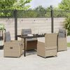 vidaXL Set da Pranzo per Giardino 5 pcs Beige e Grigio Chiaro