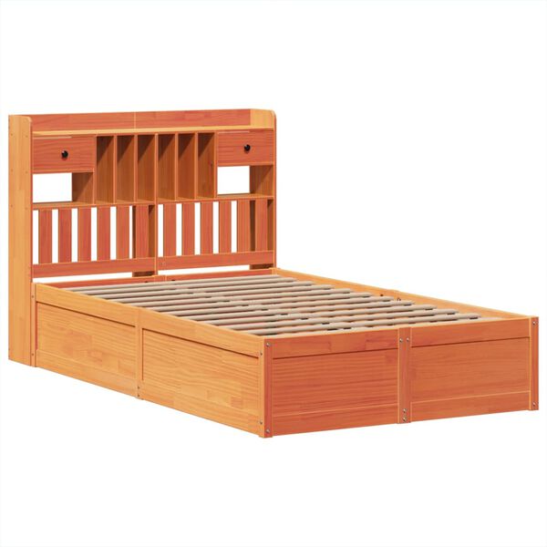 vidaXL Letto senza Materasso Marrone Cera 135x190 cm in Legno di Pino