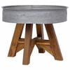 vidaXL Tavolino da Salotto in Legno di Recupero Misto 60x45cm Argento