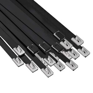 vidaXL Fascetta per Cavi 50 pz 7,9 x 800 mm Nero