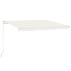 vidaXL Tenda da Sole Retrattile Manuale 400x350 cm Crema