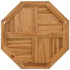 vidaXL Piano per Tavolo 70x70x2,5 cm Ottagonale Legno Massello di Teak