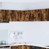 vidaXL Armadio pensile Rovere Affumicato e Bianco 57 x 57 x 40 cm
