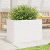 vidaXL Fioriera da Giardino Bianca 70x40x46 cm Legno Massello di Pino