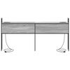 vidaXL Testiera con Stazione di Carica e Storage Grigio sonoma 200 cm