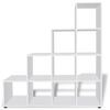 vidaXL Libreria / Scaffale Espositore a Scala 142 cm Bianco