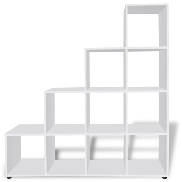 vidaXL Libreria / Scaffale Espositore a Scala 142 cm Bianco