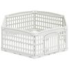 vidaXL Panchetto per Cani a 6 Pannelli 122 x 106,5 x 40 cm Plastica