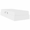 vidaXL Letto con contenitore e materasso 2 pcs Bianco Pelle