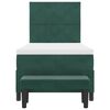 vidaXL Letto a molle con materasso Verde scuro 90 x 200 cm Velluto