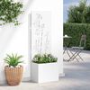 vidaXL Schermo per privacy in giardino Floreale Bianco 50 x 140 cm