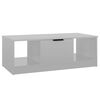 vidaXL Tavolino da Salotto Bianco Lucido 102x50x36cm Legno Multistrato
