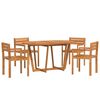 vidaXL Set da pranzo da giardino da 5 pz in Legno Massello di Acacia
