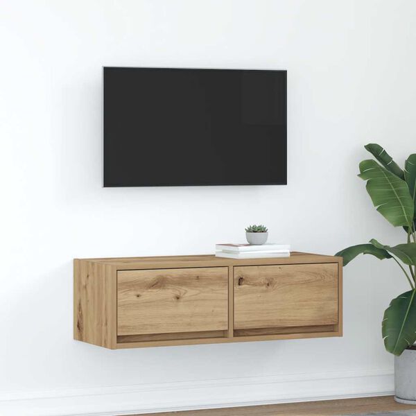 vidaXL Mobile Porta TV Rovere Artigianale 80x31x25,5 cm Multistrato