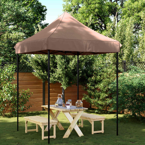 vidaXL Tenda Party Marrone 200 x 200 x 306 cm Tessuto Oxford