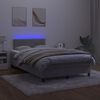 vidaXL Letto a Molle con Materasso e LED Grigio Chiaro 120x200 cm Velluto