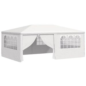 vidaXL Gazebo Professionale con Pareti 4x6 m Bianco 90 g/m²