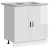 vidaXL Mobiletto per lavabo Porto 2 pcs Bianco Legno multistrato