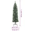 vidaXL Albero di Natale Artificiale Sottile con Base 240 cm PVC