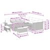 vidaXL Set Divano da Giardino con cuscino 13 pcs Grigio polyrattan