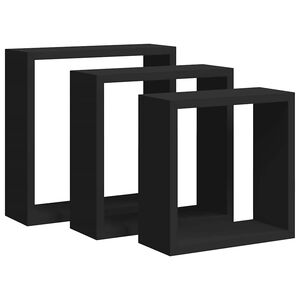 vidaXL Mensole a Cubo da Parete 3 pz Bianche in MDF