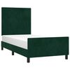 vidaXL Giroletto senza Materasso Verde Scuro 80x200 cm in Velluto