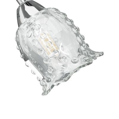 vidaXL Lampada Soffitto con Paralumi Vetro a Fiore per 4 Luci LED G9