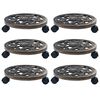 vidaXL Carrelli Portavasi 6 pz Bronzo 30 cm in Plastica