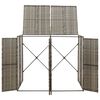 vidaXL Copribidone Doppio Grigio 140x80x117 cm in Polyrattan