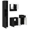 vidaXL Set di mobili per il bagno 4 pz Nero 61 x 35 x 64 cm