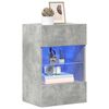 vidaXL Mobili da parete con luci LED per TV 2pz Grigio Cemento 40x30x60,5cm