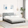 vidaXL Letto con Materasso Grigio Chiaro 140x200cm Tessuto