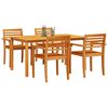 vidaXL Set da Pranzo per Giardino 5 pcs Marrone