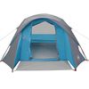 vidaXL Tenda Familiare Cabina per 6 Persone Blu Impermeabile