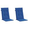 vidaXL Cuscini per Sedie 2 pz Blu Reale 120x50x3 cm in Tessuto
