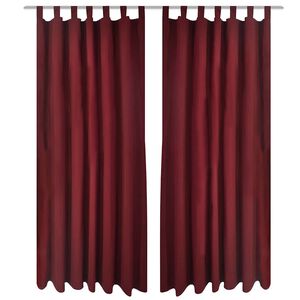 vidaXL Tende in Micro-Raso Bord&ograve; 2 pz con Occhielli 140 x 175 cm