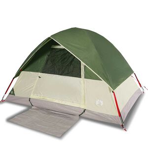 vidaXL Tenda da Campeggio a Cupola per 4 Persone Verde Impermeabile