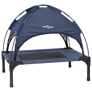 vidaXL Letto per Cani Blu navy 62 x 48 x 61 cm Acciaio