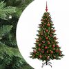 vidaXL Albero di Natale artificiale con palline 120 cm 150 LED