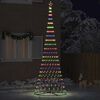 vidaXL Albero di Natale LED con 455 LED Multicolore 184.5 cm Metallo