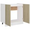 vidaXL Mobile Sottolavello Rovere Sonoma 80x46x81,5 Legno Multistrato