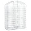 vidaXL Cesto Gabbione ad Arco 100x50x120/140 cm Ferro Zincato