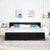 vidaXL Letto a molle con materasso Nero 200 x 200 cm Poliestere