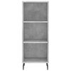 vidaXL Credenza Grigio Cemento 34,5x32,5x180 cm in Legno Multistrato